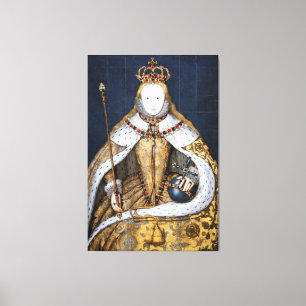 Toile Reine Élisabeth Ire d'Angleterre en robe de couron