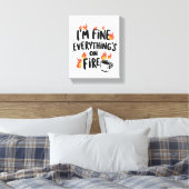 Toile Relatable Dark Humor with Flames (Insitu(Chambre))