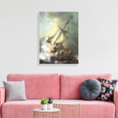 Toile Rembrandt - Christ dans une tempête sur la mer de  (Insitu(Salon))
