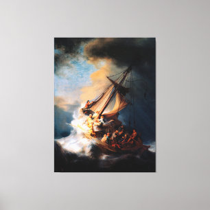 Toile Rembrandt - La tempête de la mer de Galilée