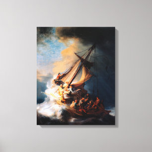 Toile Rembrandt - La tempête sur la mer de Galilée