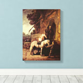 Toile Rembrandt van Rijn - Le bon samaritain (Insitu (Plancher de Bois))