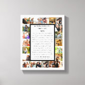 Toile Remerciements de maman | Collage photo de la Fête  (Recto)