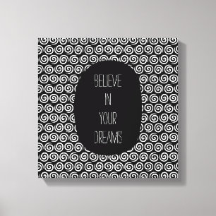 Toile Remous noirs et blancs