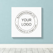 Toile Remplacement de logo facile & Texte éditable | Bla (Insitu (Plancher de Bois))