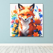 Toile Renard à fleurs (Insitu (Plancher de Bois))
