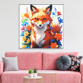 Toile Renard à fleurs (Insitu(Salon))