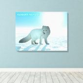 Toile Renard arctique - Groenland (Insitu (Plancher de Bois))