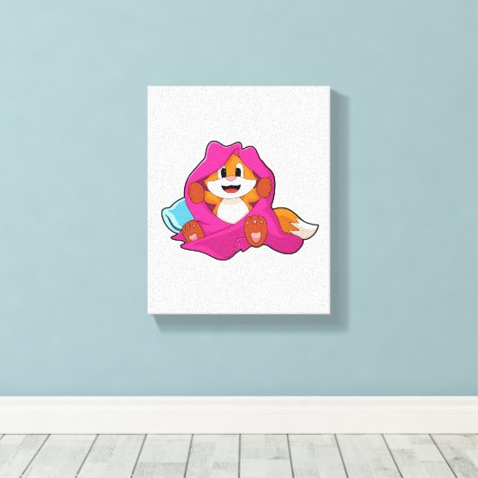 Toile Renard avec Coussin et couverture (Insitu (Plancher de Bois))