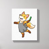 Toile Renard comme coiffeur avec ciseaux (Recto)