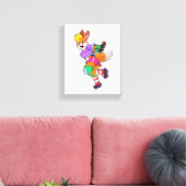 Toile Renard comme Patineur Inline avec Patinage Inline (Insitu(Salon))