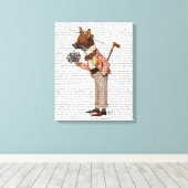 Toile Renard dans le bateau (Insitu (Plancher de Bois))