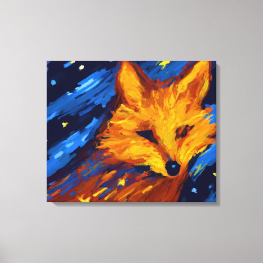 TOILE RENARD DE NUIT ÉTOILÉ IV | ESPRIT CÉLESTE | (Recto)