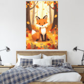 Toile Renard orange mignon dans la pépinière de forêt d' (Insitu(Chambre))