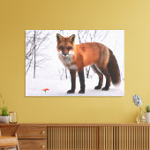 Toile Renard rouge en neige (Insitu(Salon))