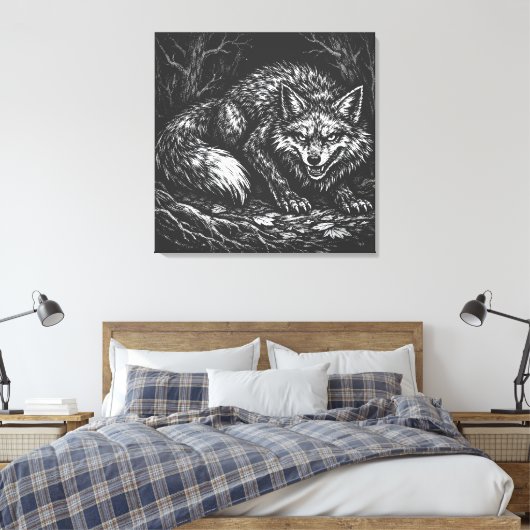 Toile Renard rusé de la forêt — par BurnsInHell (Insitu(Chambre))