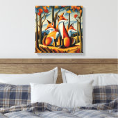 Toile Renards d'automne (Insitu(Chambre))