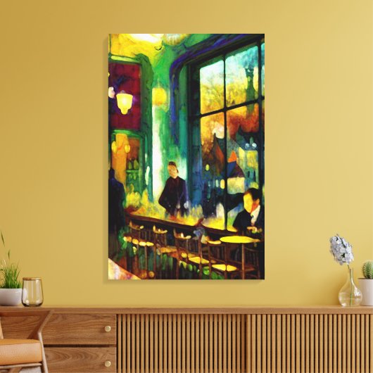 Toile Rencontre au Café (Insitu(Salon))