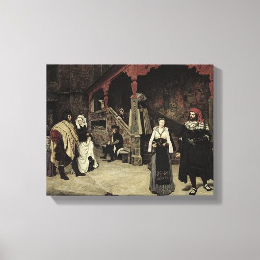 Toile Rencontre de Faust et Marguerite, 1860 (Recto)