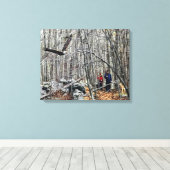 Toile Rencontre de l'aigle à tête blanche (Insitu (Plancher de Bois))