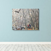 Toile Rencontre de l'aigle à tête blanche (Insitu (Plancher de Bois))