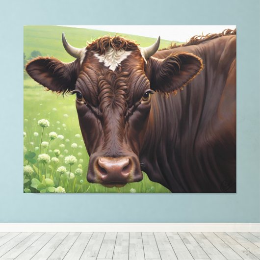 Toile Rencontrez la vache coé (Insitu (Plancher de Bois))