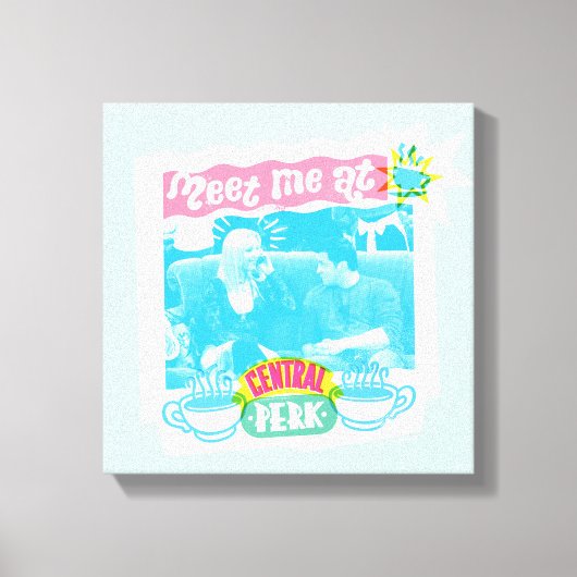 Toile Rencontrez-moi à Central Perk Neon Graphic (Recto)