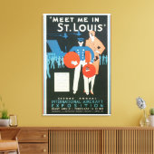 Toile Rencontrez-moi dans St. Louis Poster Vintage voyag (Insitu(Salon))