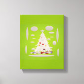 Toile Rendre Noël super à nouveau pale vert neige bauble (Recto)