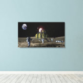 Toile Rendu d'artiste d'un nouveau vaisseau spatial à la (Insitu (Plancher de Bois))