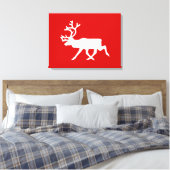 Toile Rennes blanches / Silhouette caribou (Insitu(Chambre))