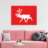 Toile Rennes blanches / Silhouette caribou (Insitu(Salon))
