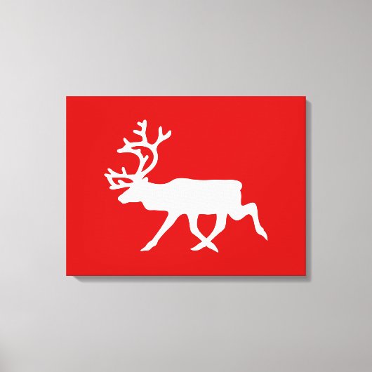 Toile Rennes blanches / Silhouette caribou (Recto)