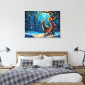 Toile Rennes de Noël Pôle Nord Art imaginaire (Insitu(Chambre))