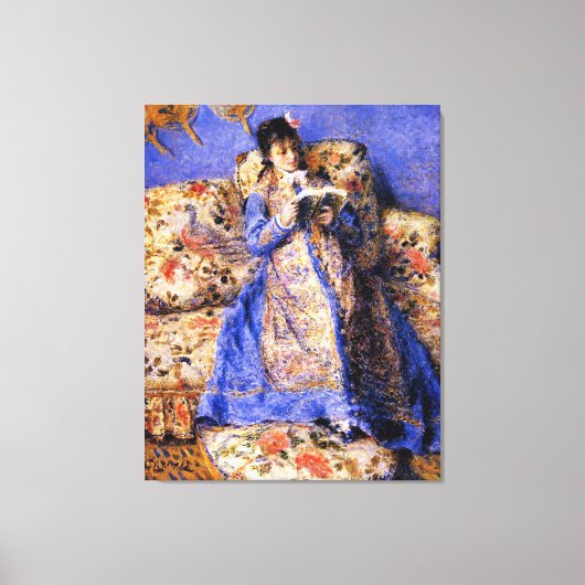 Toile Renoir - Camille Monet Lecture, célèbre peinture, (Recto)
