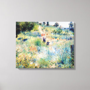 Toile Renoir - Chemin montant dans les hautes herbes