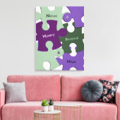 Toile Renouveau de la nature verte Mystère pourpre Puzzl (Insitu(Salon))