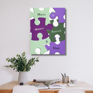 Toile Renouveau de la nature verte Mystère pourpre Puzzl