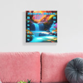 Toile Renouveler Relax Respirer Répéter : Une Cascade Fl (Insitu(Salon))