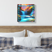 Toile Renouveler Relax Respirer Répéter : Une Cascade Fl (Insitu(Chambre))