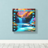 Toile Renouveler Relax Respirer Répéter : Une Cascade Fl (Insitu (Plancher de Bois))