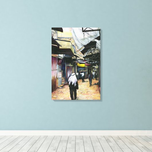 Toile Rentrer À Pied À Travers L'Antiquité Vieille Jérus (Insitu (Plancher de Bois))