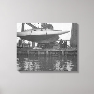 Toile Réparation de voiliers Circa 1910 Chicago River Bo