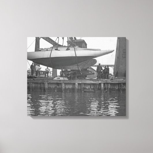 Toile Réparation de voiliers Circa 1910 Chicago River Bo (Recto)