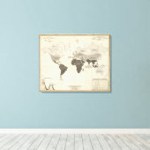 Toile Répartition géographique de la végétation (Insitu (Plancher de Bois))