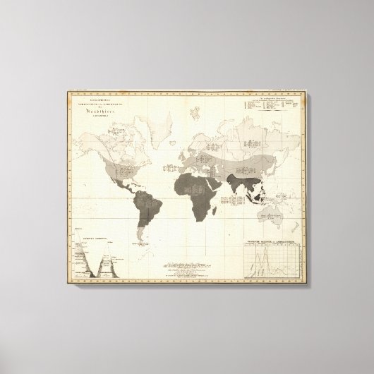 Toile Répartition géographique de la végétation (Recto)