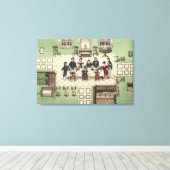 Toile Repas familial d'un journal écrit par Carl (Insitu (Plancher de Bois))