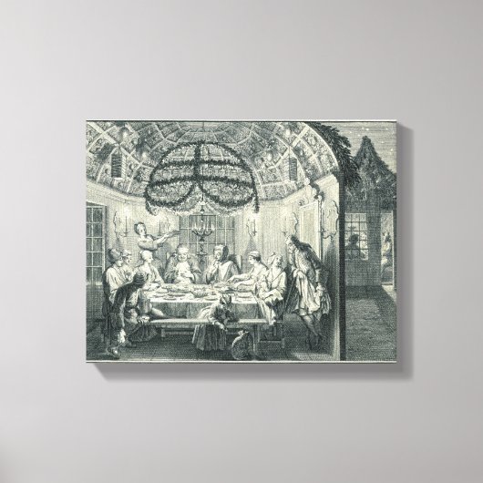 Toile Repas juif pendant la fête des Tabernacles, i (Recto)