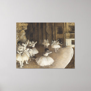 Toile Répétition De Ballet Sur La Scène Edgar Degas