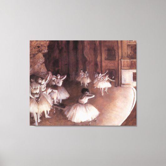 Toile Répétition de ballet sur scène par Edgar Degas (Recto)